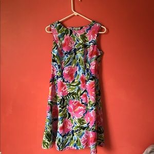 AGB Floral Print fitted dress